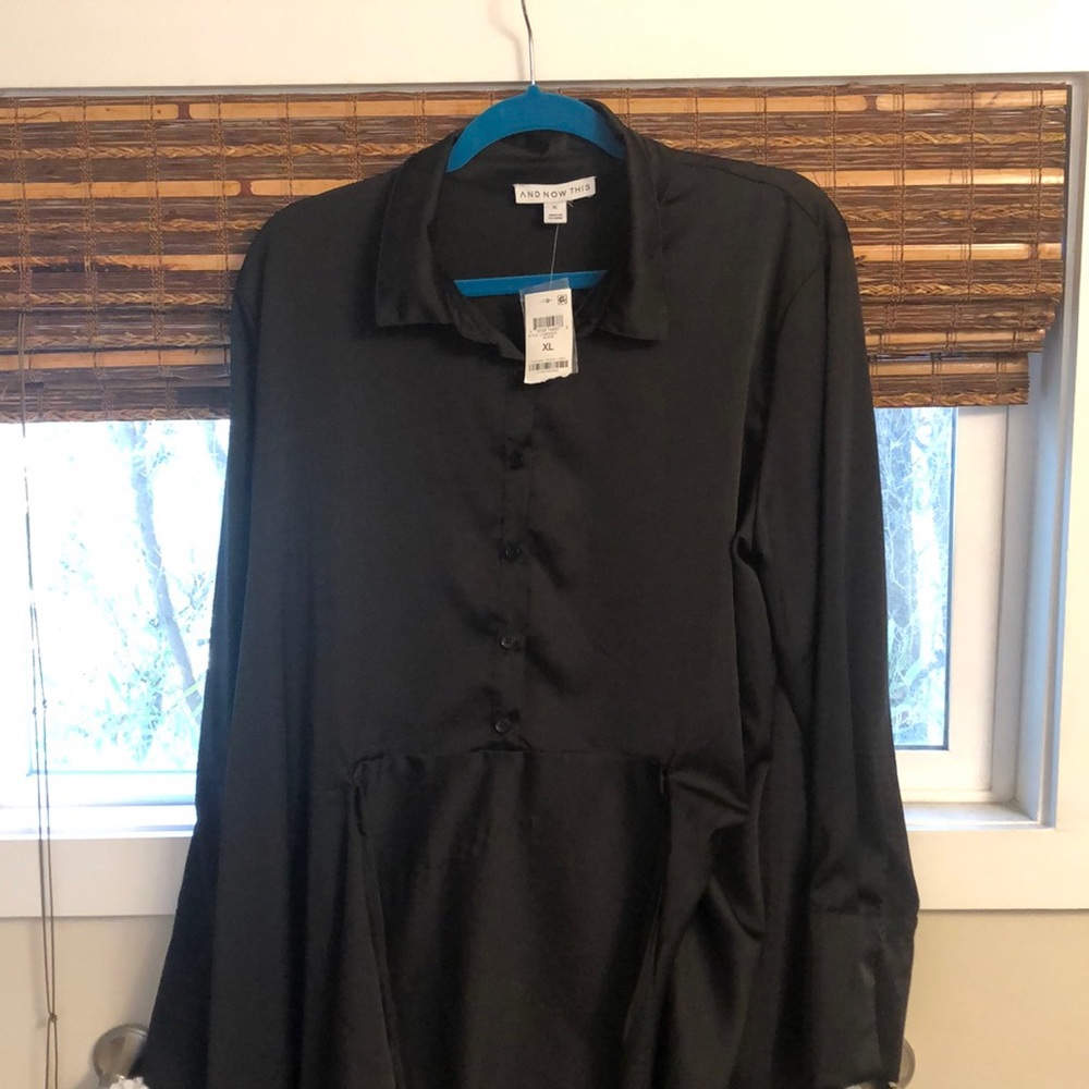 Beautiful black silky dress new tags on from nordstroms